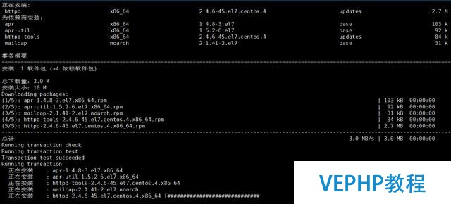 centos7 部署Apache服務器