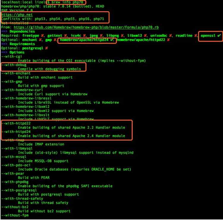 MYSQL數據庫macOS Sierra安裝Apache2.4+PHP7.0+MySQL5.7.16