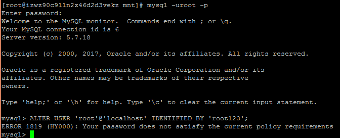 Mysql學(xué)習(xí)Centos7.3下mysql5.7.18安裝并修改初始密碼的方法