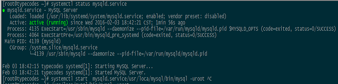 systemctl命令查看MySQL服務(wù)狀態(tài)