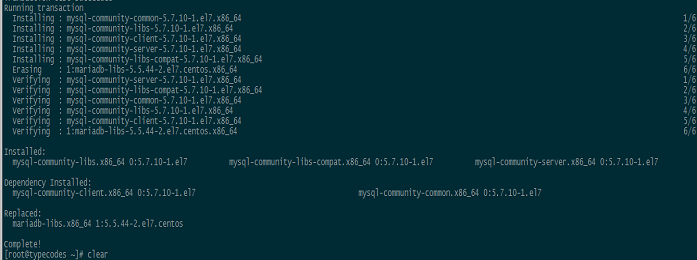 yum安裝mysql5.7.10