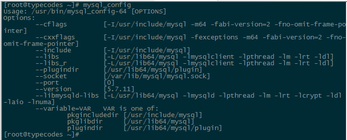 mysql_config命令查看mysql數(shù)據(jù)庫(kù)的安裝信息