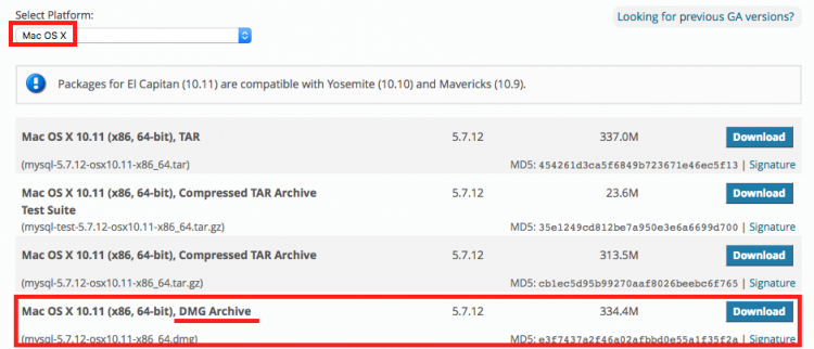 Mysql必讀Mac OS10.11下mysql5.7.12 安裝配置方法圖文教程