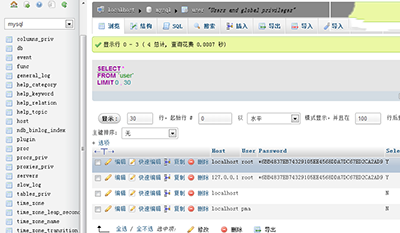 Mysql實例xampp修改mysql默認密碼的方法