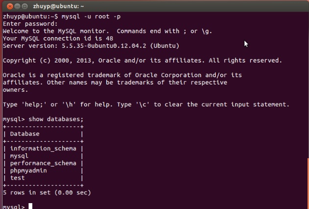 Mysql應用Ubuntu下mysql安裝和操作圖文教程