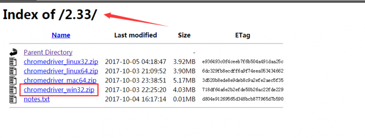 selenium之使用chrome瀏覽器測(cè)試（chromedriver與chrome版本對(duì)應(yīng)表）