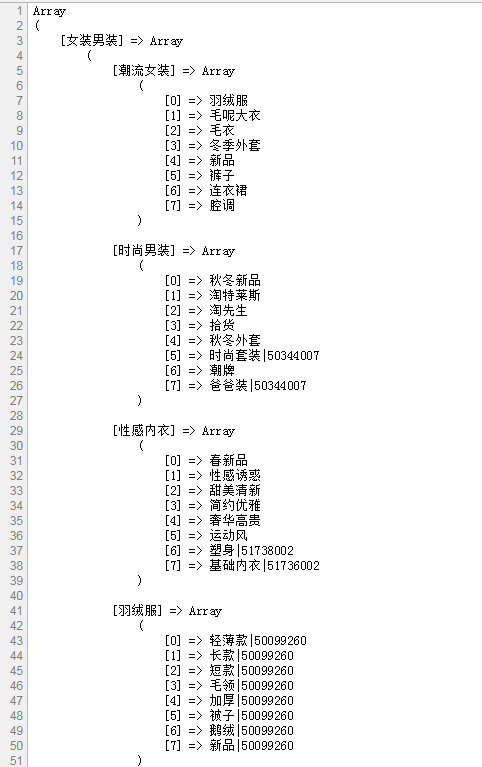 淘寶客如何提取淘寶分類主題頁的所有分類？